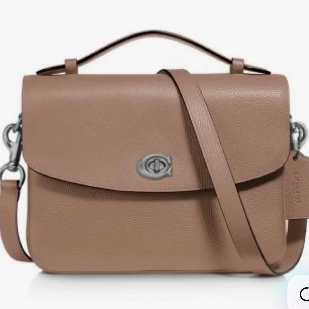 Coach Cassie in Taupe Leather Crossbody Bag - Picture 1 of 3